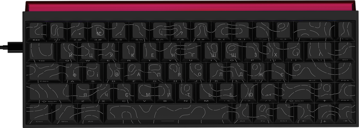 Клавиатура Ajazz NK68 Red switches Side Contour Black (NK68-R-S-B)