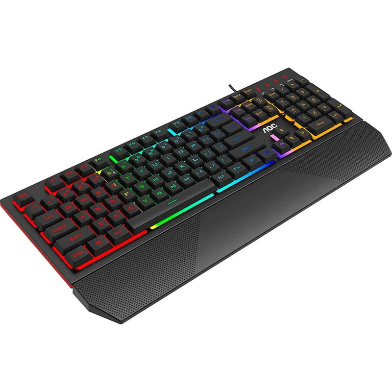 Клавіатура AOC GK200 Rainbow LED USB Black (GK200D32R) - фото 1