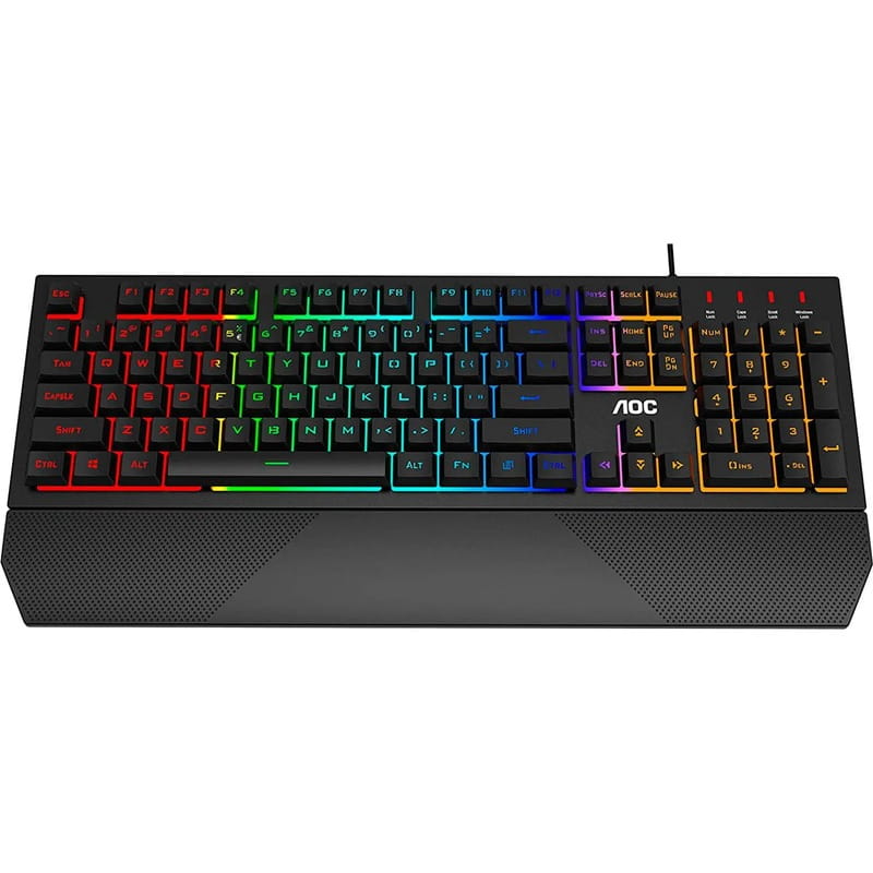 Клавіатура AOC GK200 Rainbow LED USB Black (GK200D32R) - фото 2