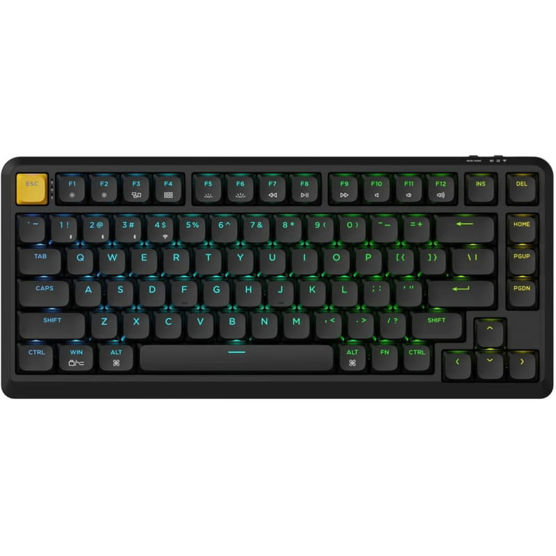 Клавиатура Keychron J1 82Key, K pro Brown, WL/BT/USB-A, QMK, Hot-swap, EN/UKR, RGB, Black (J1-H3-UA)