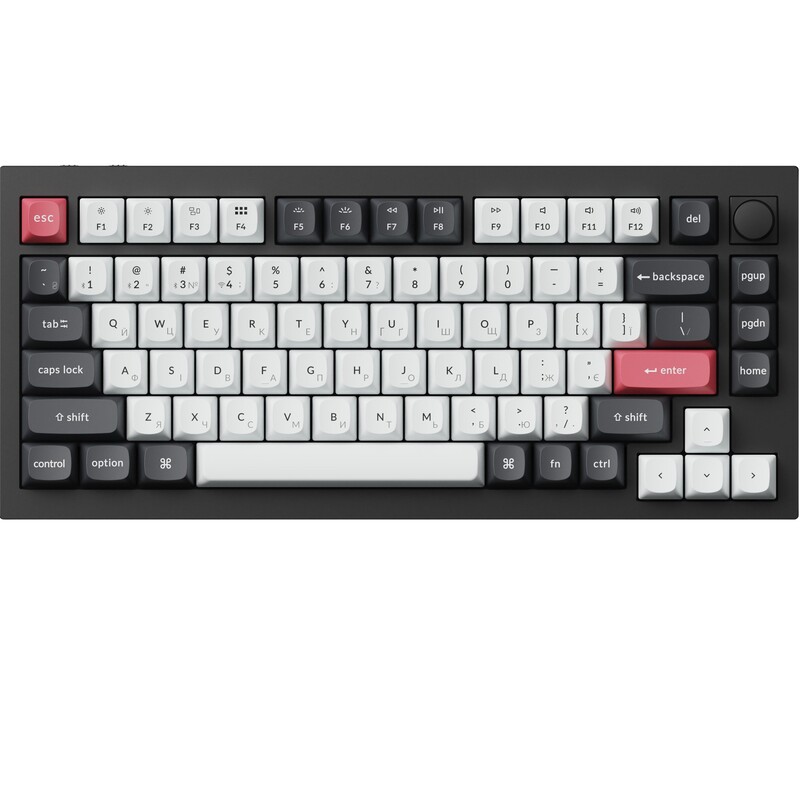 Клавіатура Keychron Q1 HE Magnetic Switch Black RGB (Q1H-M1-UA)
