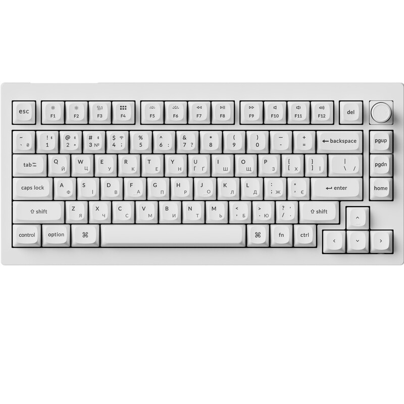 Клавіатура Keychron V1 Ultra Red Switch White RGB (V1U-F1-UA)