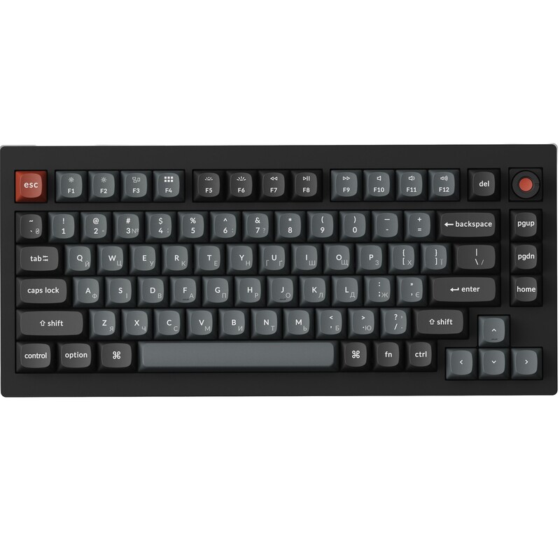 Клавіатура Keychron V1 8K Super Red Switch Black RGB (V1W-D1-UA)