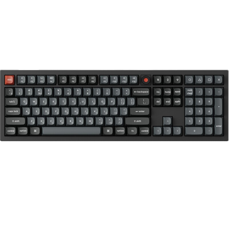 Клавиатура Keychron V6 8K Super Red Switch Black RGB (V6W-D1-UA)