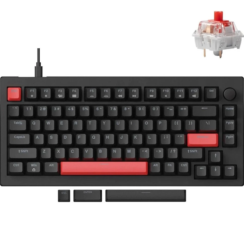 Клавіатура Lemokey X4 84Key Keychron Red QMK/VIA Black (X4-H1-UA) - фото 1 Клавіатура Lemokey X4 84Key Keychron Red QMK/VIA Black (X4-H1-UA) - фото 1