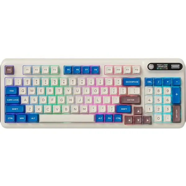 Клавиатура KZZI Z98 Wireless Keyboard UA\ENG (Rainbow Switch) Latte (6977534870437)
