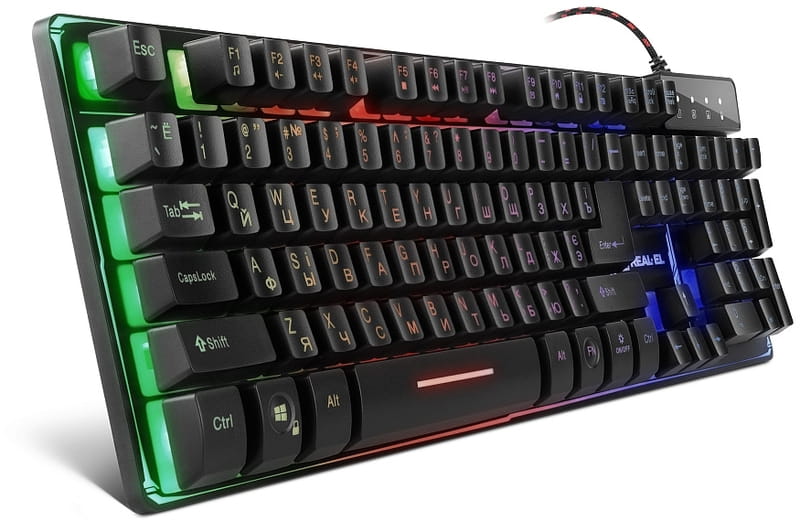 Клавиатура REAL-EL 8700 Gaming Backlit, black - фото 1