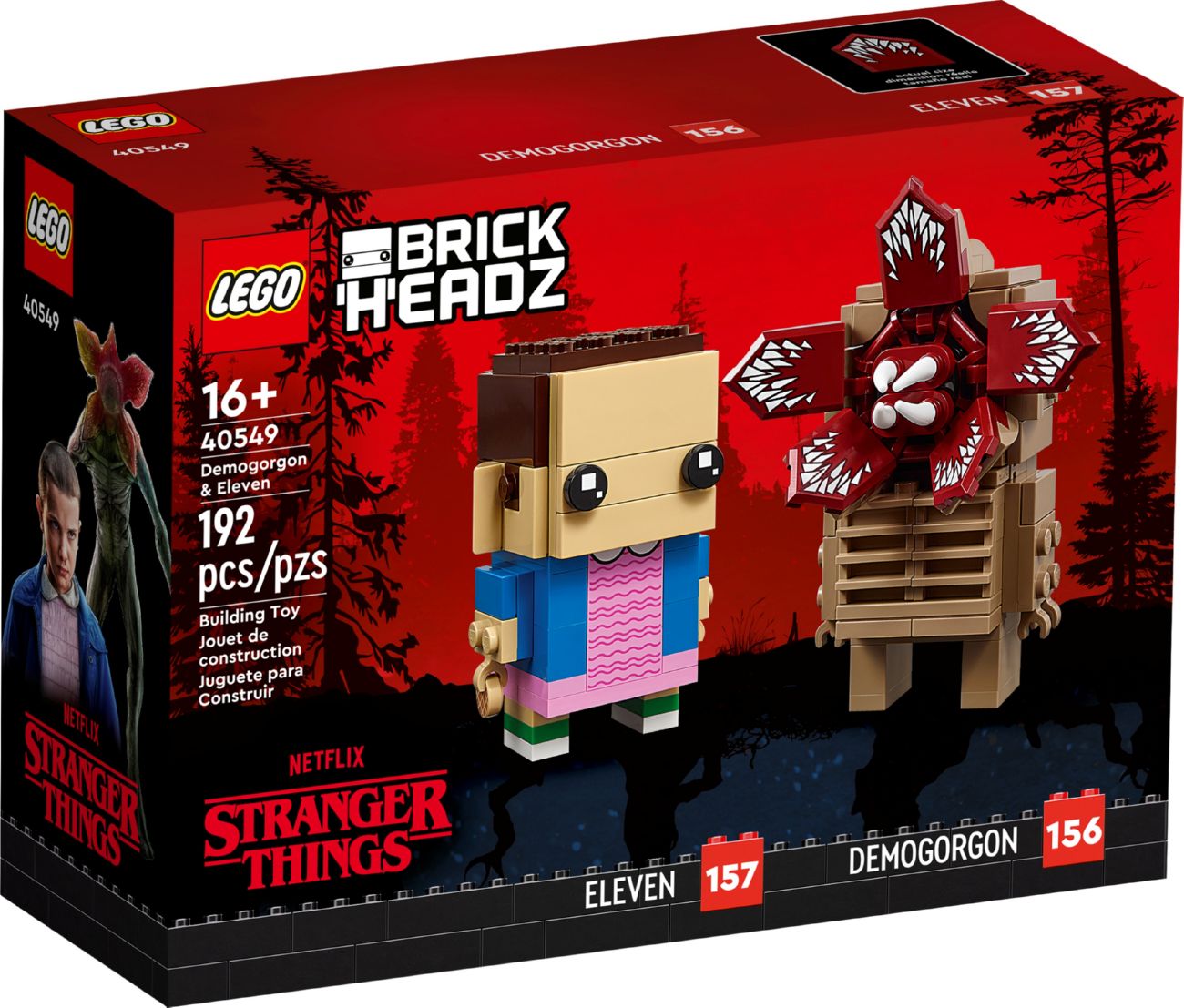 Конструктор Lego Brick Headz Демогоргон та Одинадцять (40549)