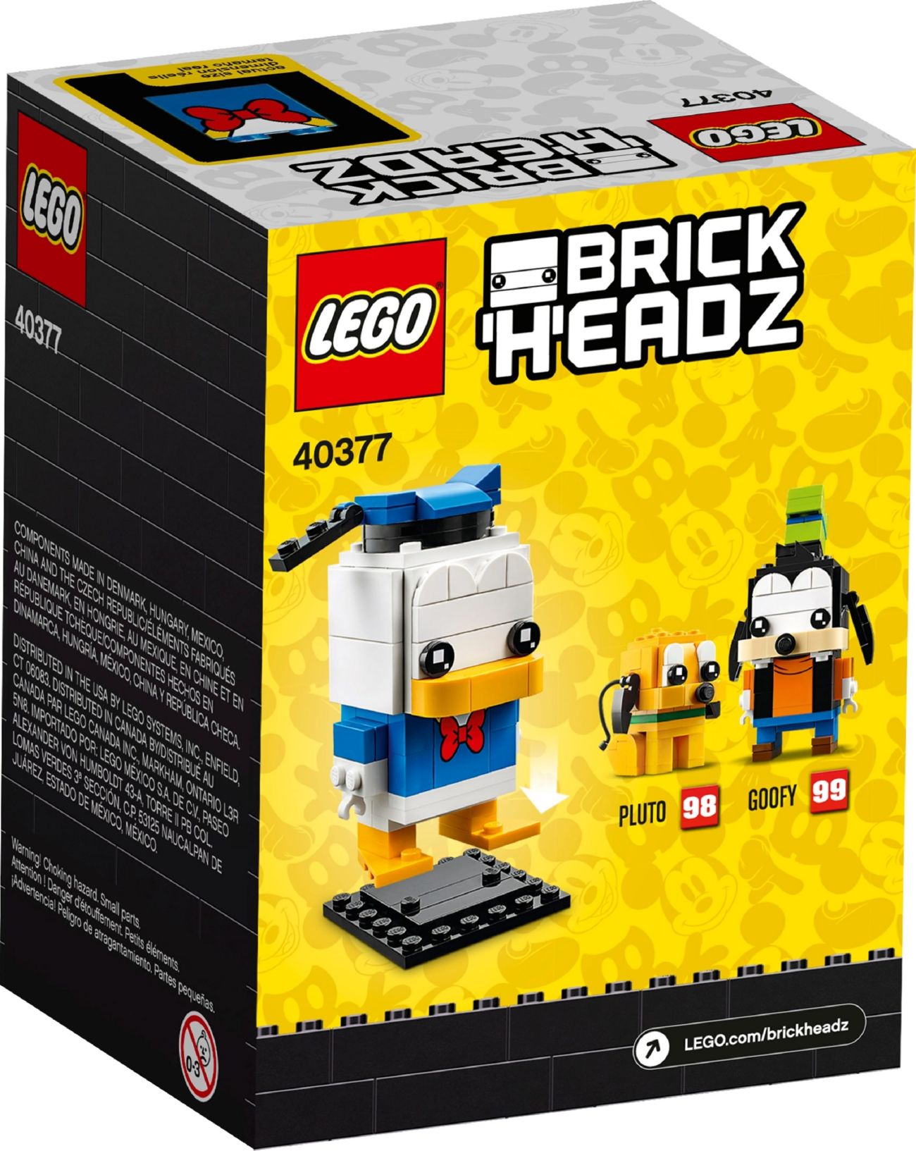 Конструктор Lego Brick Headz Дональд Дак (40377) - фото 4