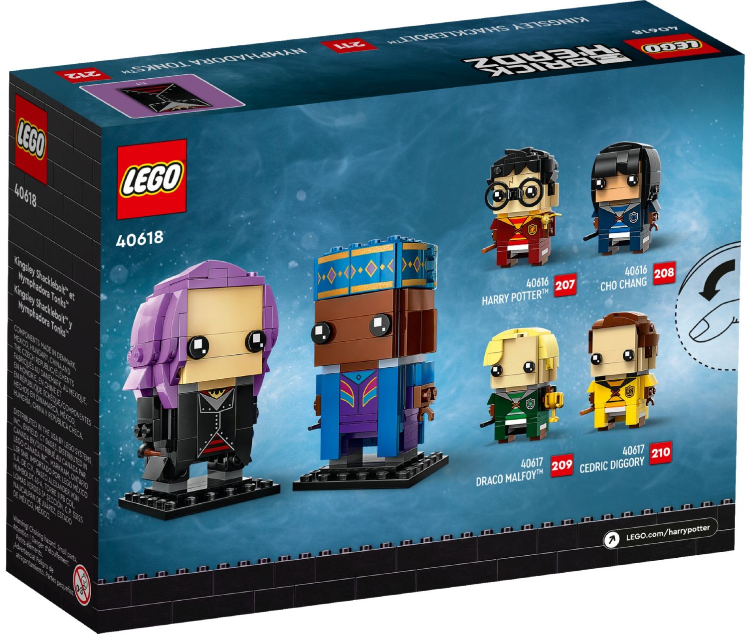 Конструктор Lego Brick Headz Кингсли Шеклболт и Нимфадора Тонкс (40618) - фото 4 Конструктор Lego Brick Headz Кингсли Шеклболт и Нимфадора Тонкс (40618) - фото 4