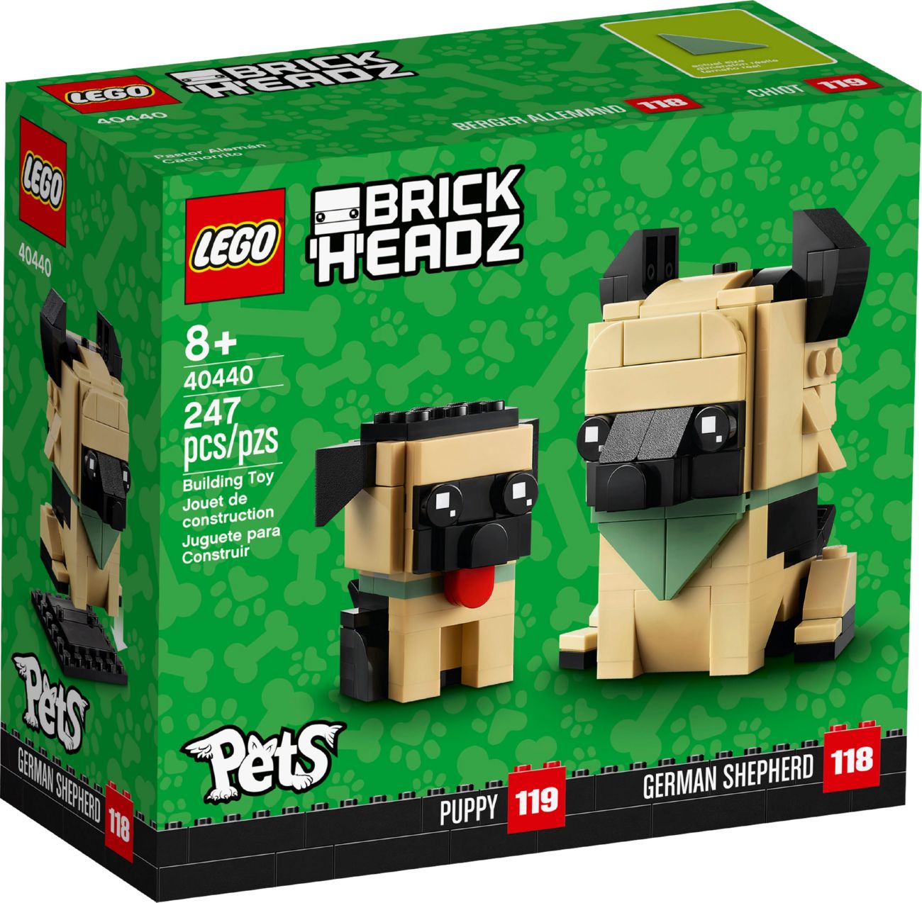 Конструктор Lego Brickheadz Немецкая овчарка и щенок (40440)