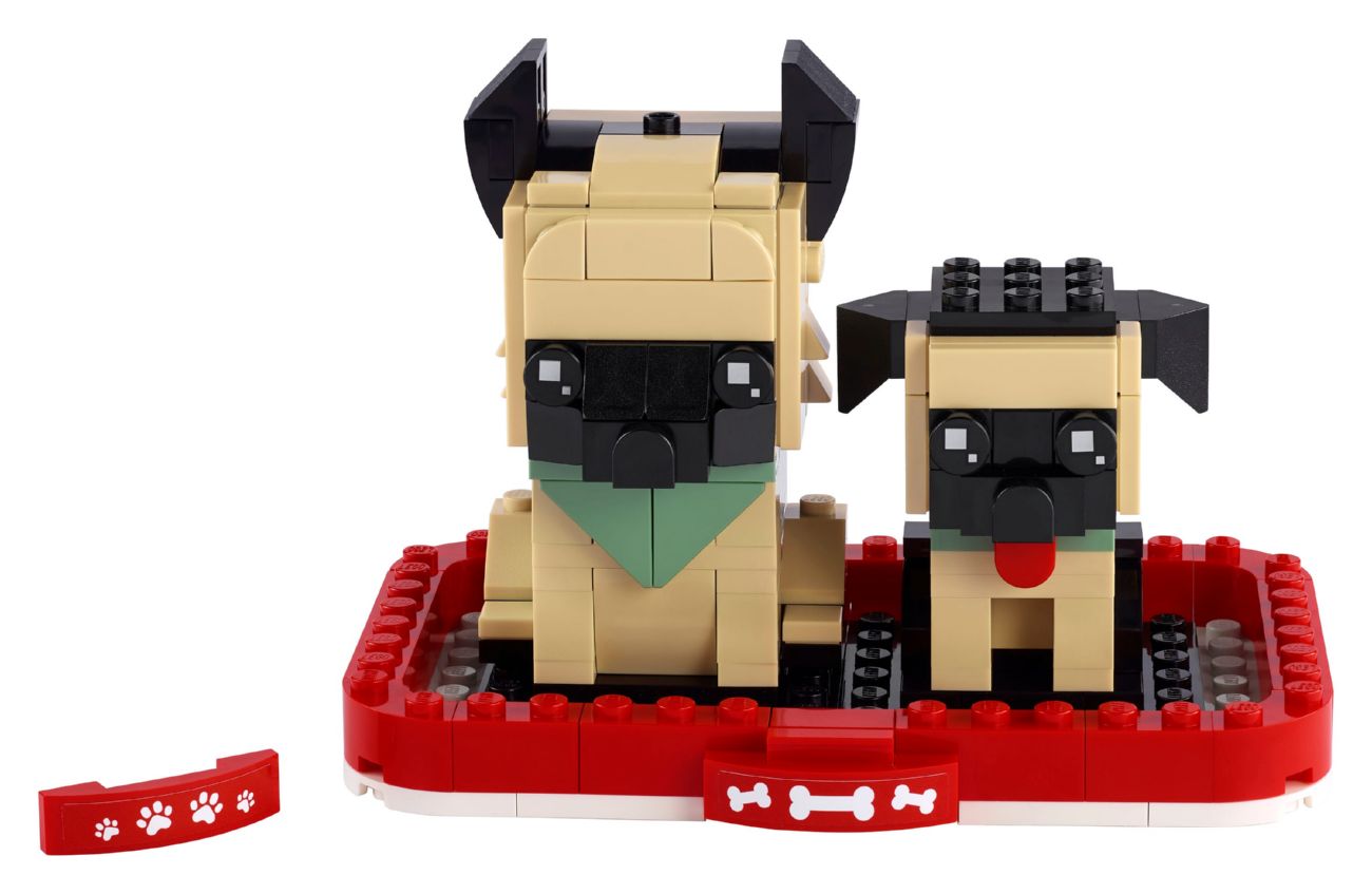 Конструктор Lego Brickheadz Немецкая овчарка и щенок (40440) - фото 1 Конструктор Lego Brickheadz Немецкая овчарка и щенок (40440) - фото 1