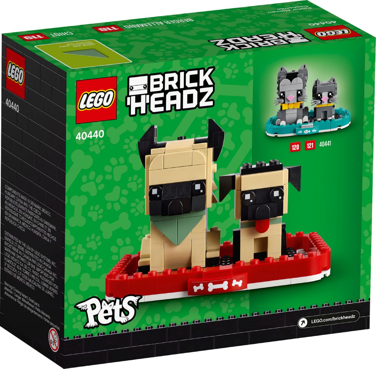 Конструктор Lego Brickheadz Немецкая овчарка и щенок (40440) - фото 3 Конструктор Lego Brickheadz Немецкая овчарка и щенок (40440) - фото 3