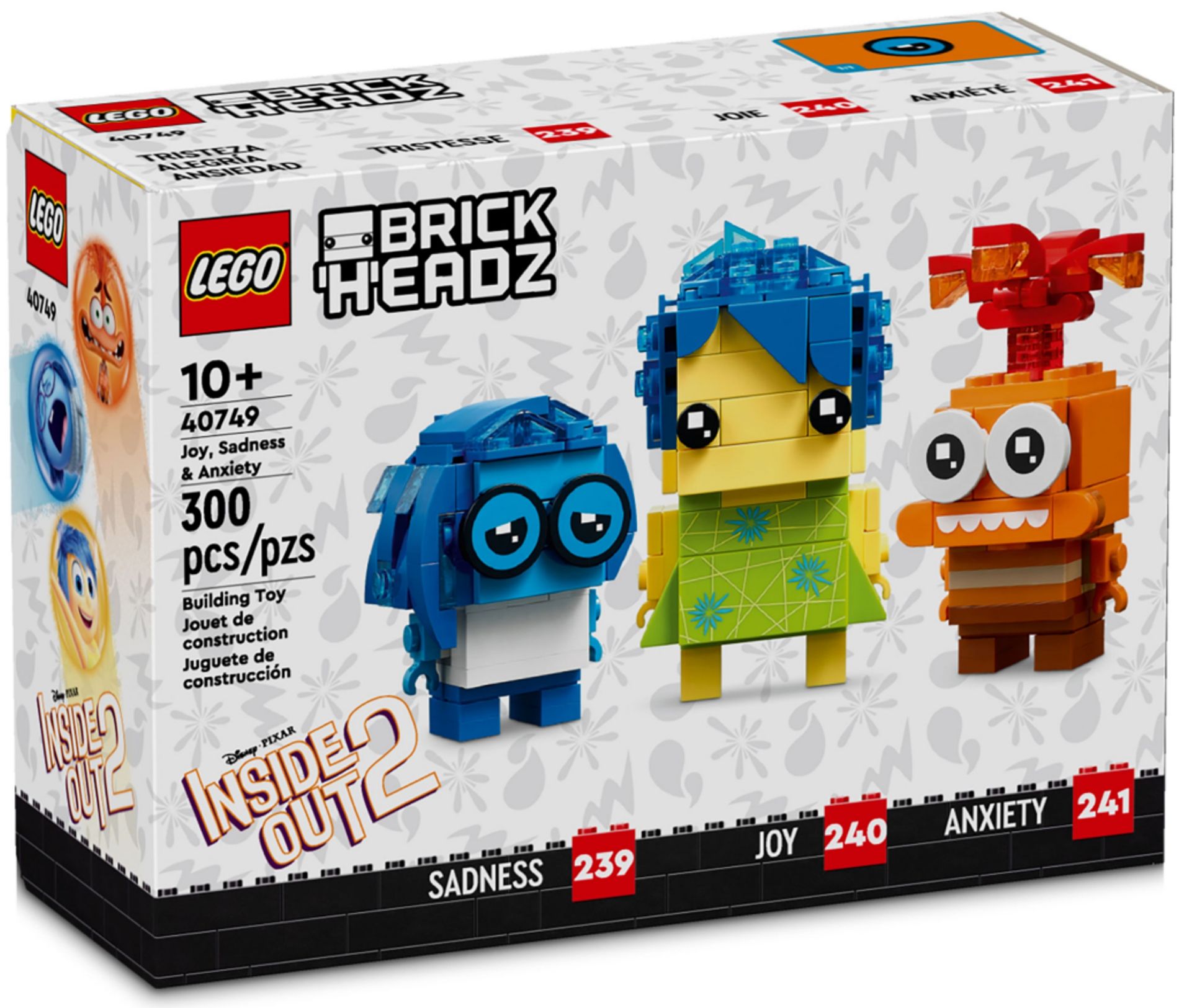 Конструктор Lego Brick Headz Радость, Грусть и Тревога (40749)