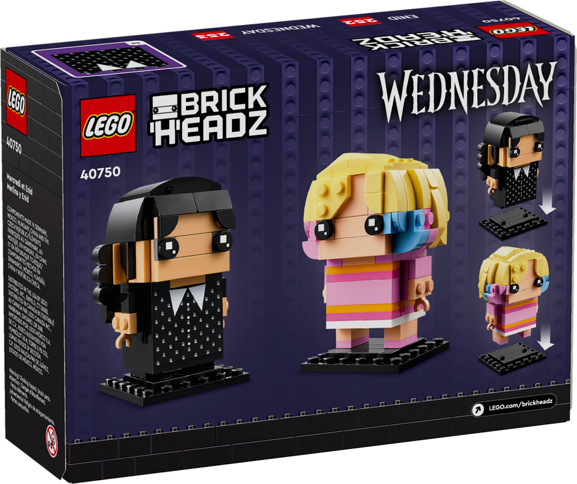 Конструктор Lego Brick Headz Уэнсдей и Энид (40750) - фото 4 Конструктор Lego Brick Headz Уэнсдей и Энид (40750) - фото 4