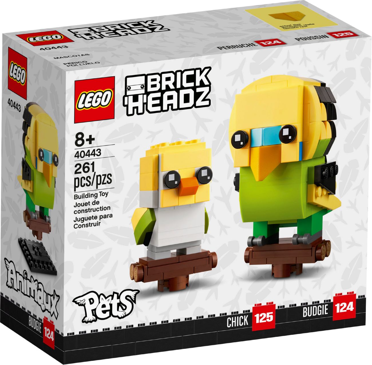 Конструктор Lego Brick Headz Хвилястий папужка (40443)