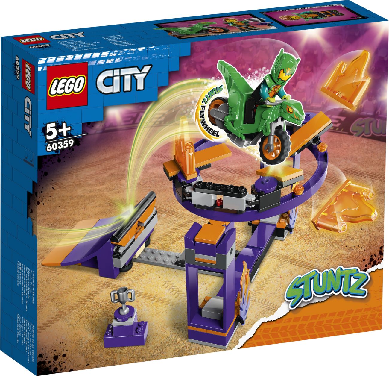 Конструктор Lego City Каскадерское испытание с трамплином и кольцом (60359)