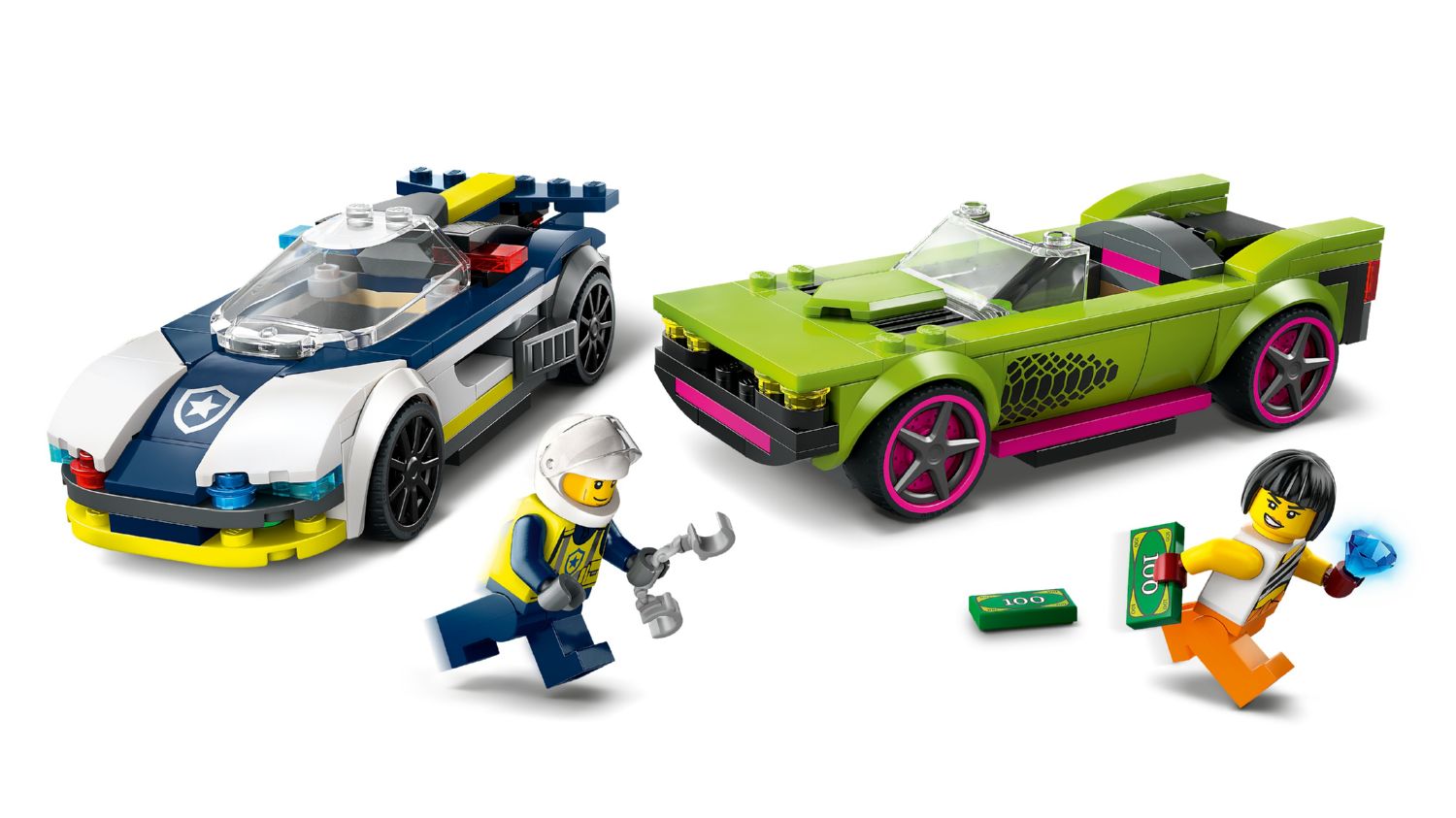 Конструктор Lego City Погоня на полицейской машине и маслкаре (60415) - фото 4