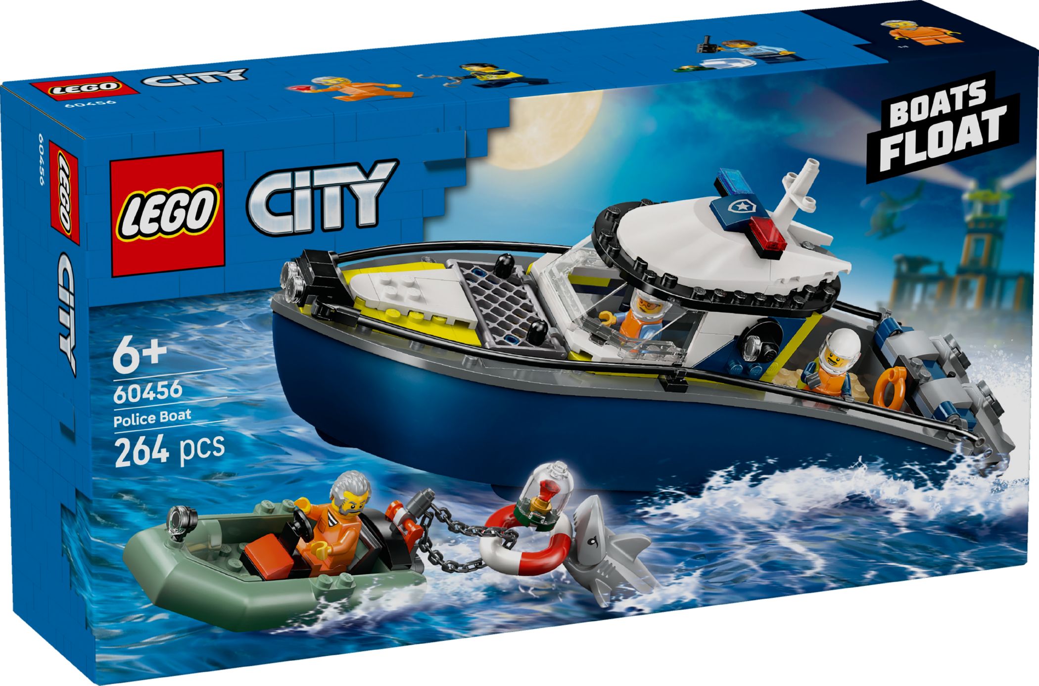 Конструктор Lego City Погоня на поліцейському катері (60456)