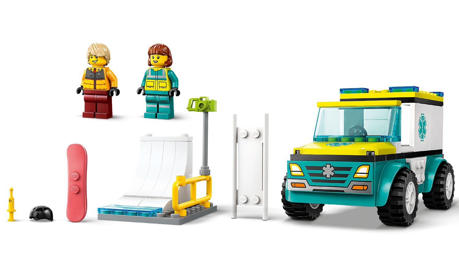 Конструктор Lego City Швидка допомога та сноубордист (60403) - фото 3
