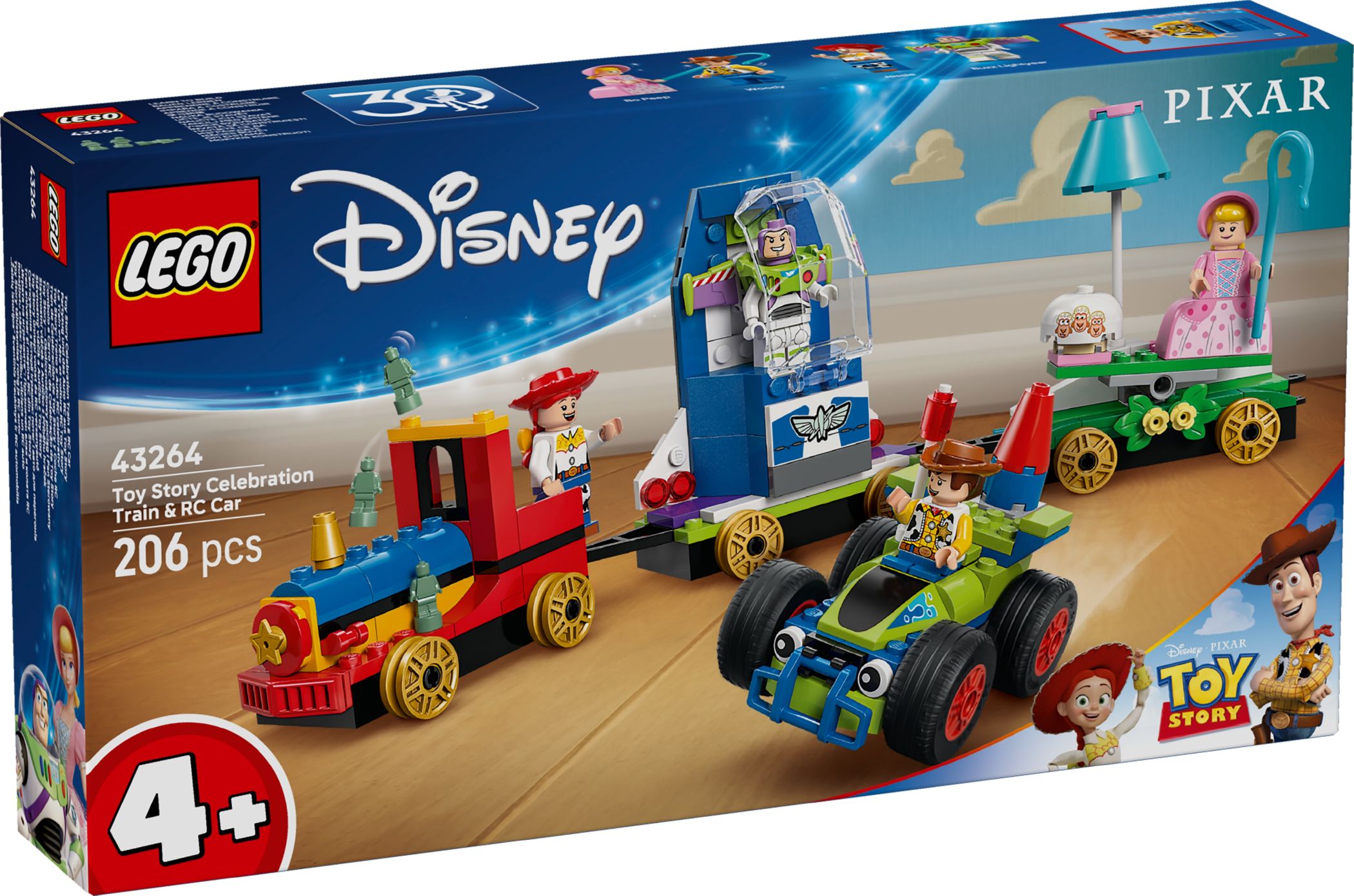 Конструктор Lego Disney Історія іграшок Святковий поїзд та машинка (43264)