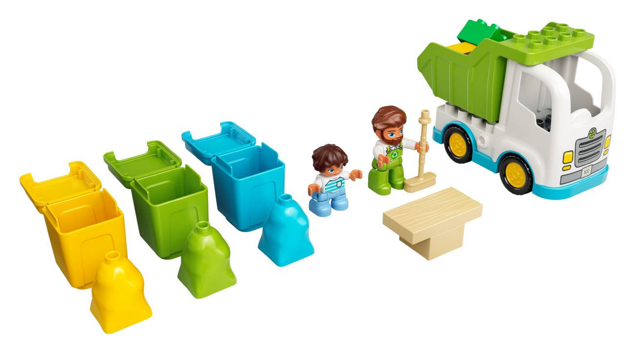 Конструктор Lego duplo Сміттєвоз і контейнери для роздільного збору сміття (10945) - фото 1