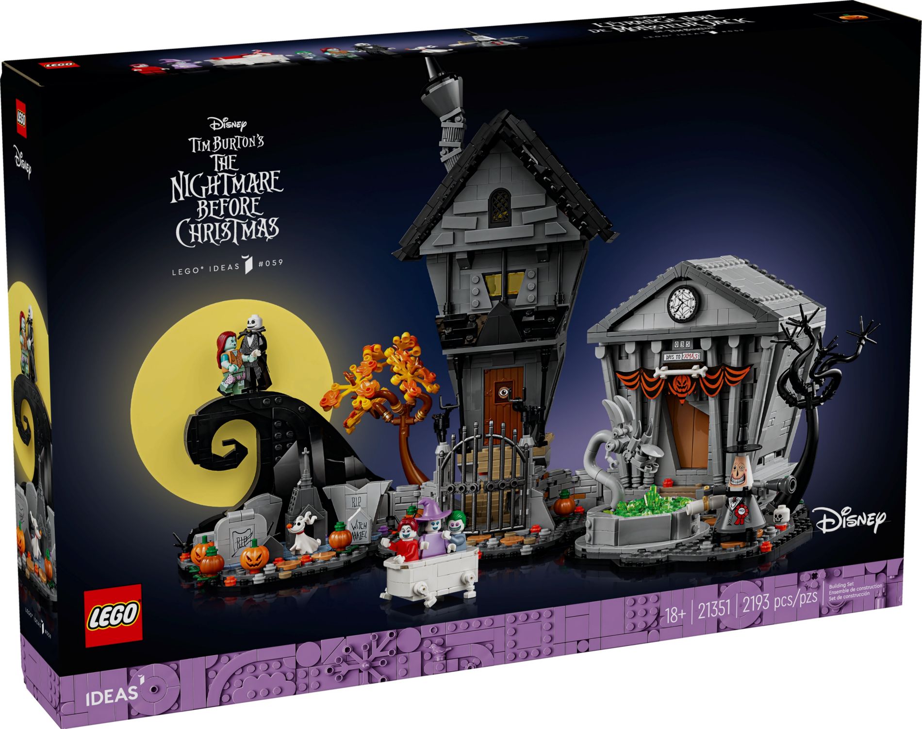 Конструктор Lego Ideas Дісней Тім Бертон Кошмар перед Різдвом (21351)