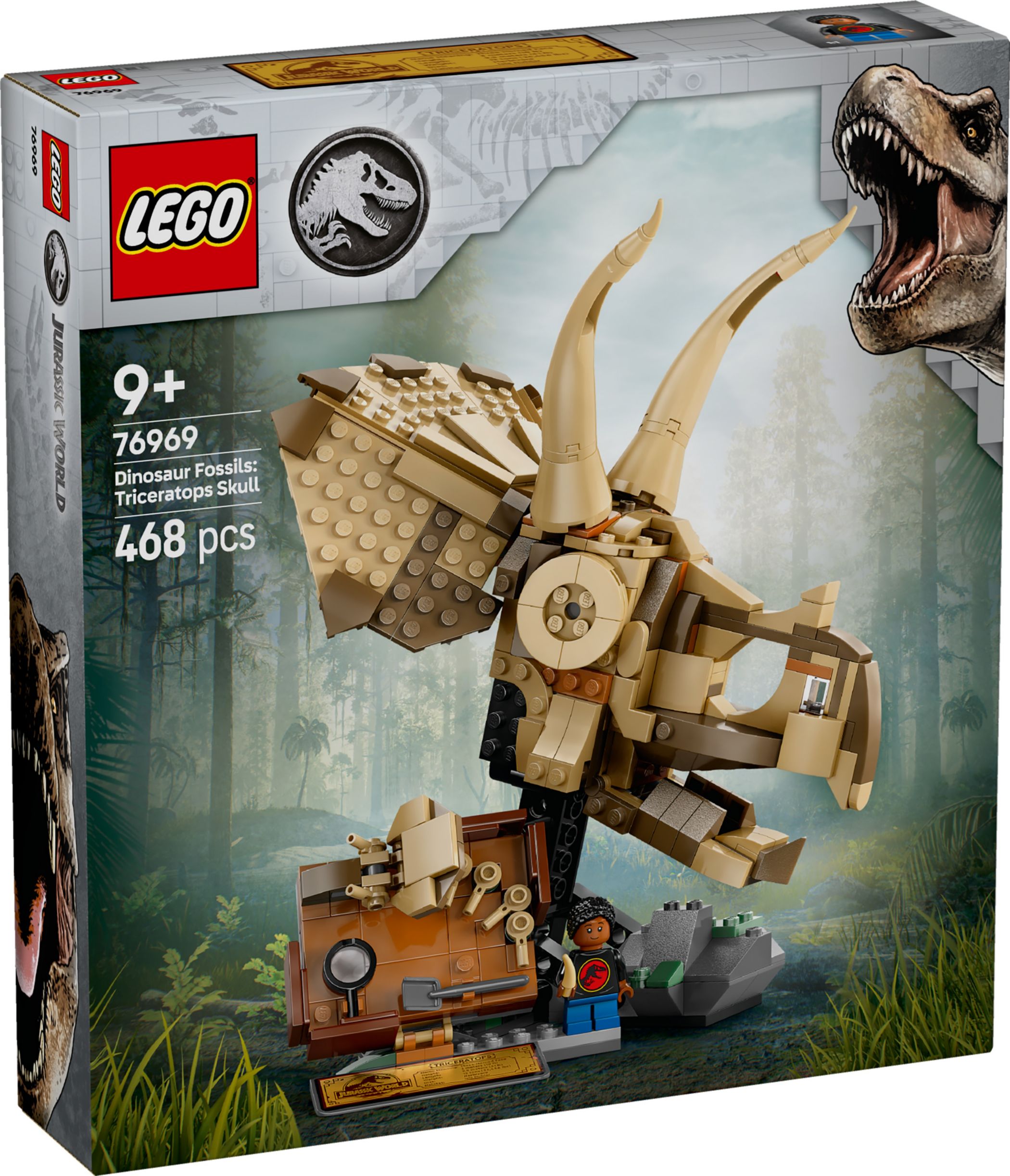 Конструктор Lego Jurassic World Скам'янілості динозаврів: череп трицератопсу (76969)