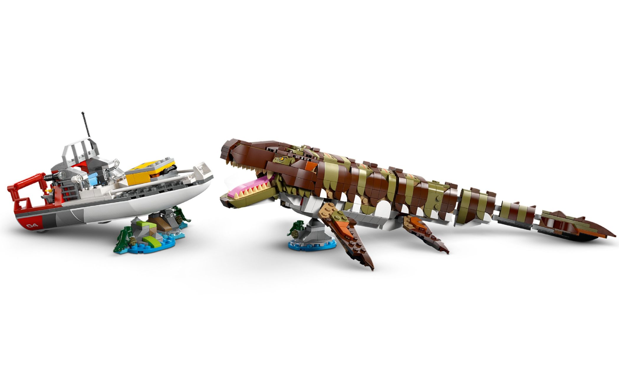 Конструктор Lego Jurassic World Зустріч на човні з мозазавром із кубиків (76974) - фото 4