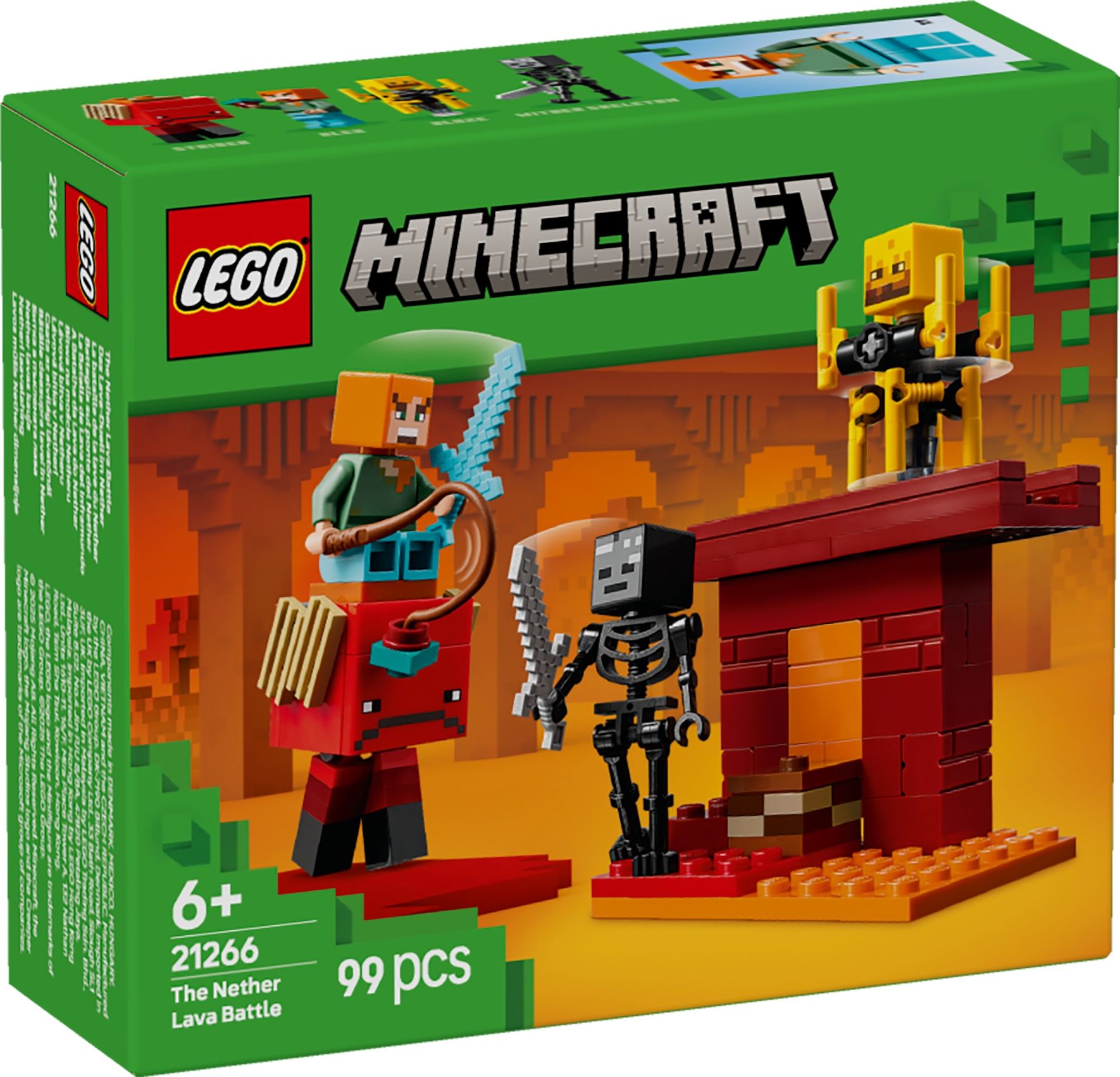 Конструктор Lego Minecraft Битва с лавой в Незере (21266)