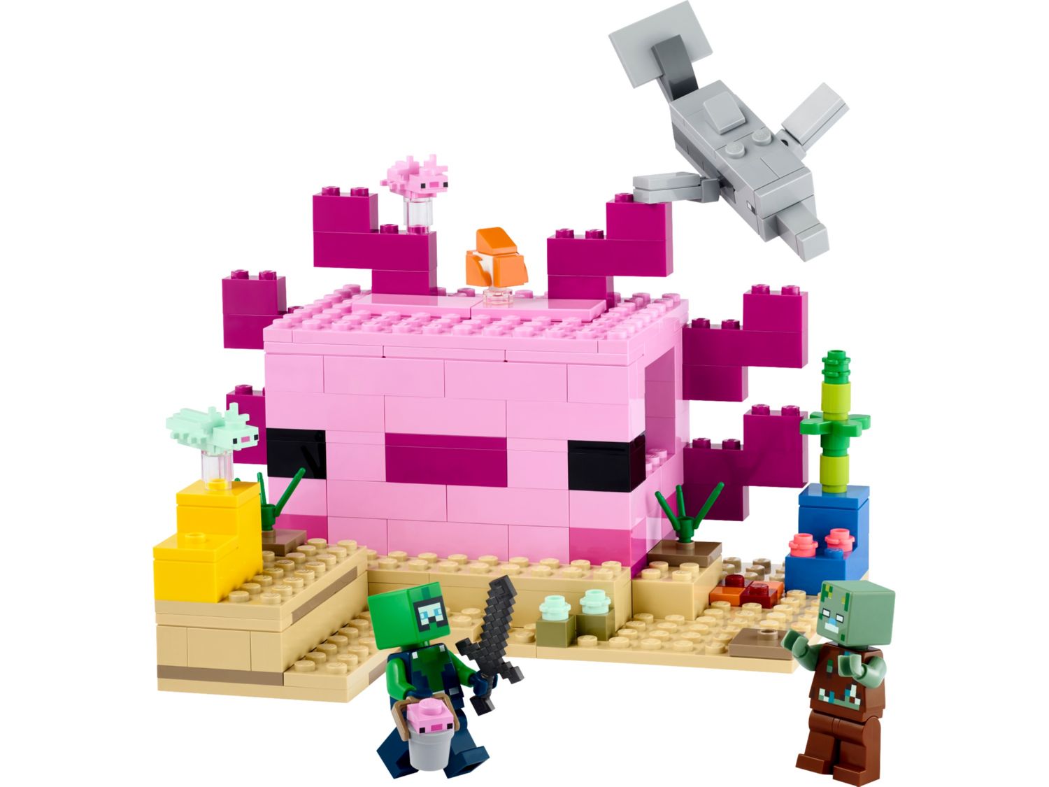 Конструктор Lego Minecraft Будинок Аксолотля (21247) - фото 1 Конструктор Lego Minecraft Будинок Аксолотля (21247) - фото 1