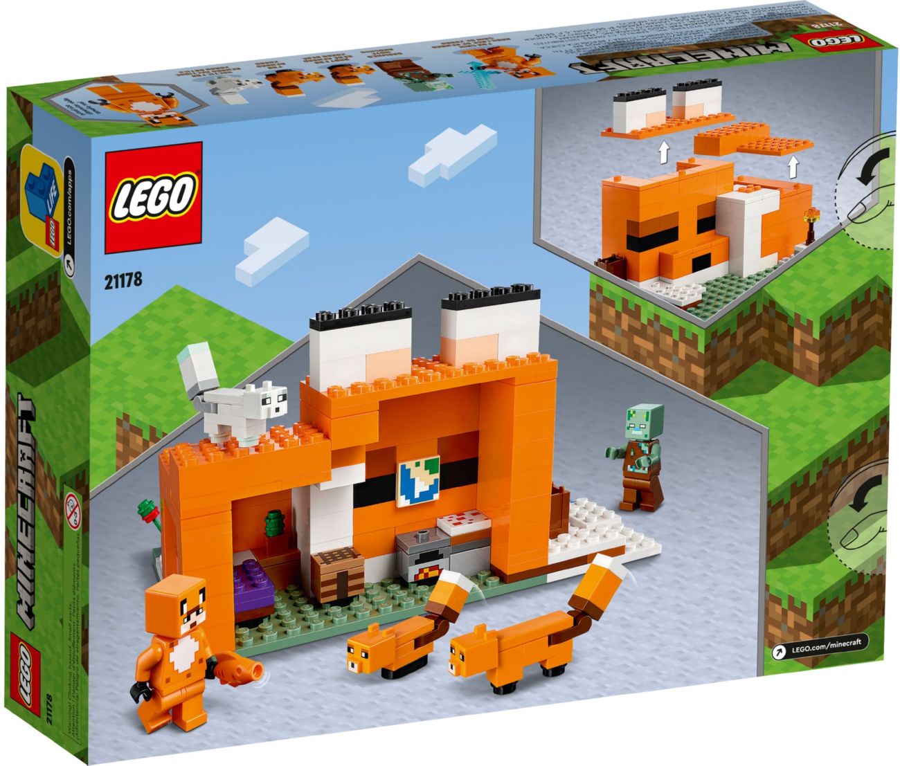 Конструктор Lego Minecraft Лисья хата (21178) - фото 5