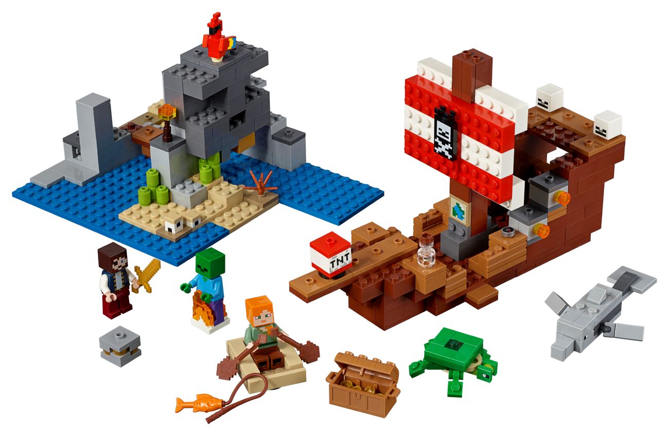 Конструктор Lego Minecraft Пиратский корабль (21152) - фото 1 Конструктор Lego Minecraft Пиратский корабль (21152) - фото 1