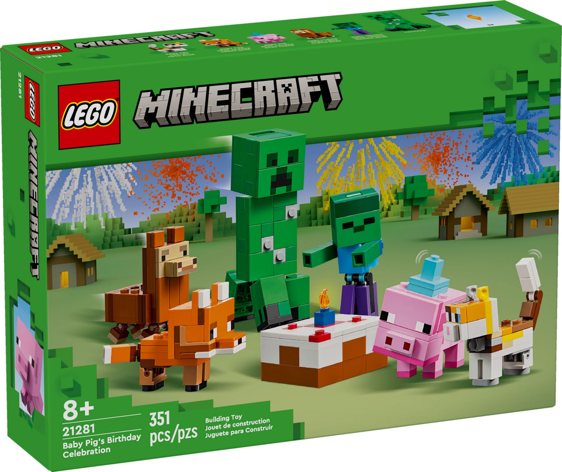 Конструктор Lego Minecraft Святкування дня народження поросяти (21281)