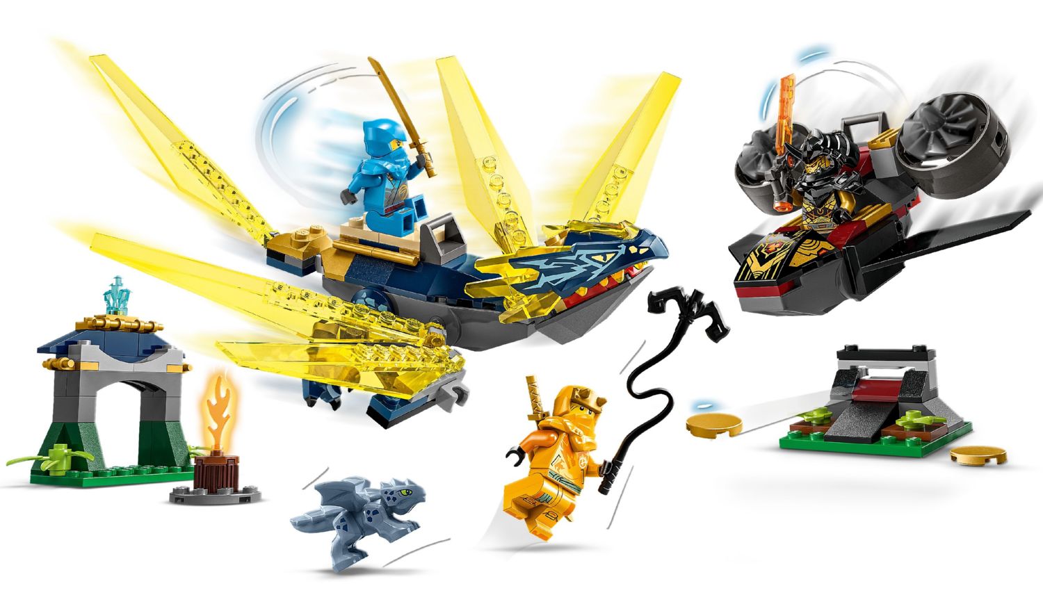 Конструктор Lego Ninjago Битва дракончиків Нії та Аріна (71798) - фото 2