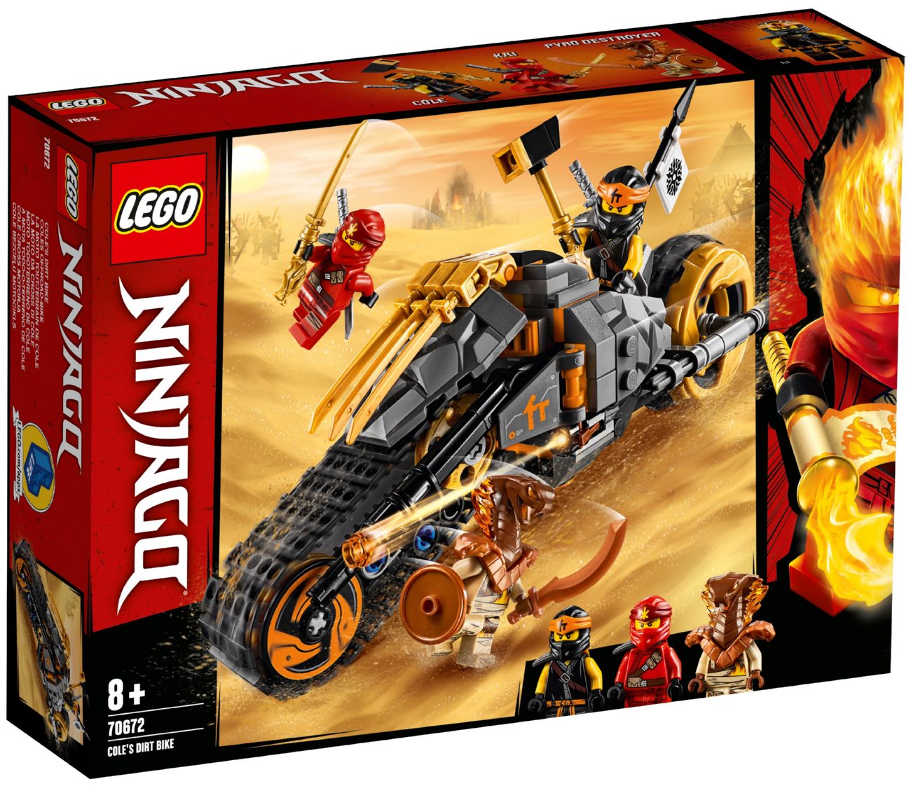 Конструктор Lego Ninjago Раллийный мотоцикл Коула (70672)