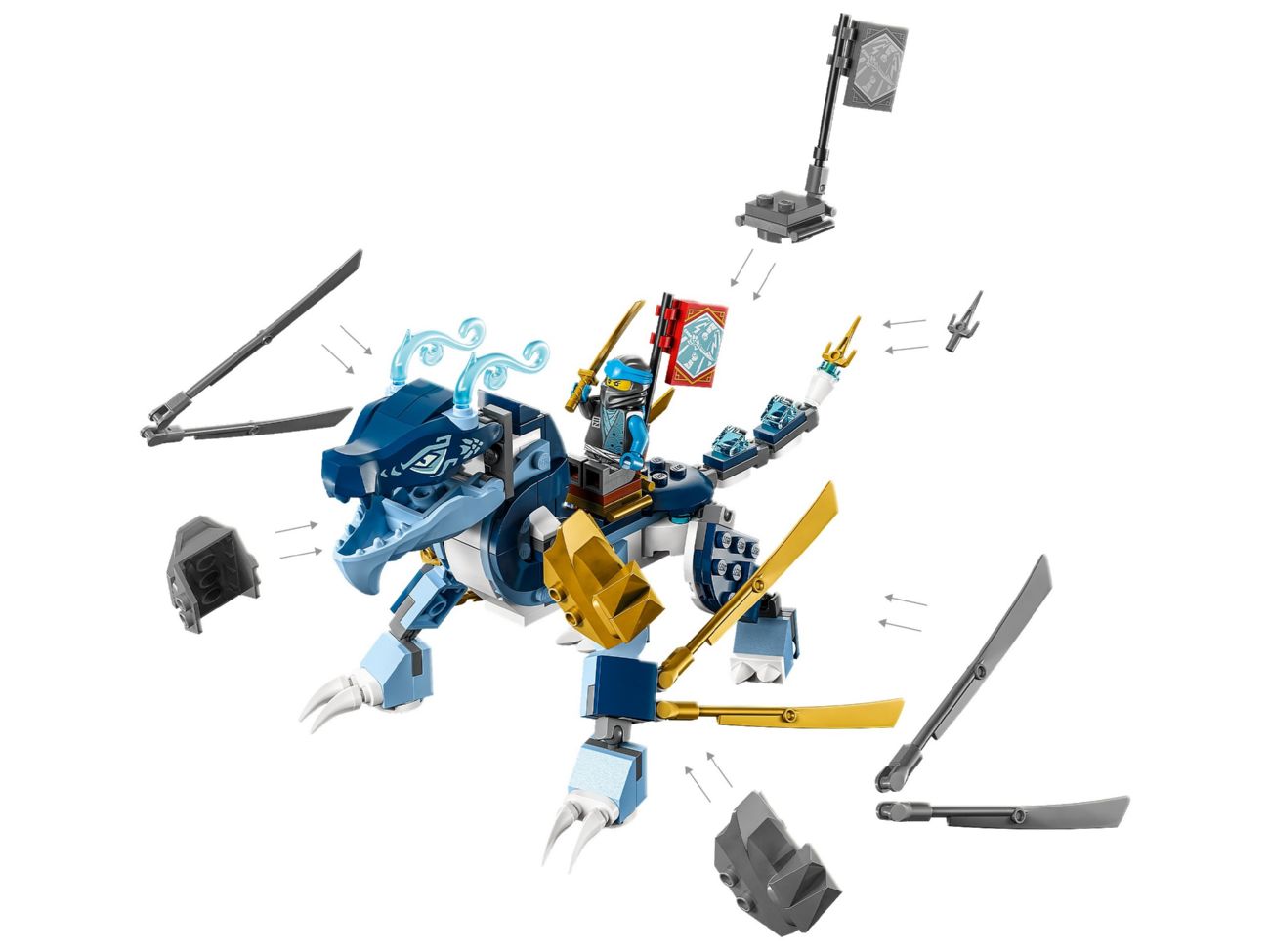 Конструктор Lego Ninjago Водный дракон ЕВО Нии (71800) - фото 3