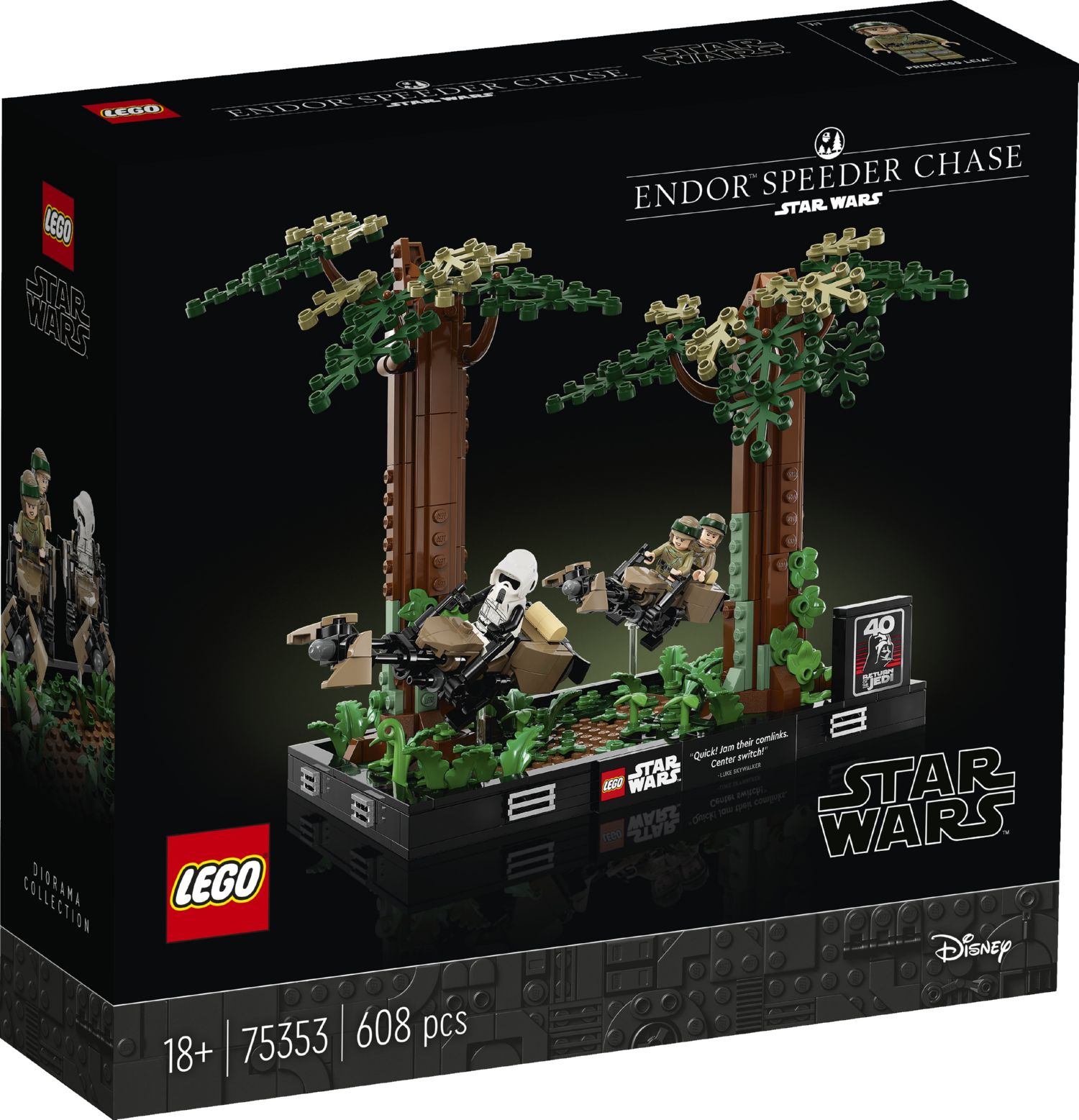 Конструктор Lego Star Wars Диорама Погоня на спидере в Эндоре (75353)