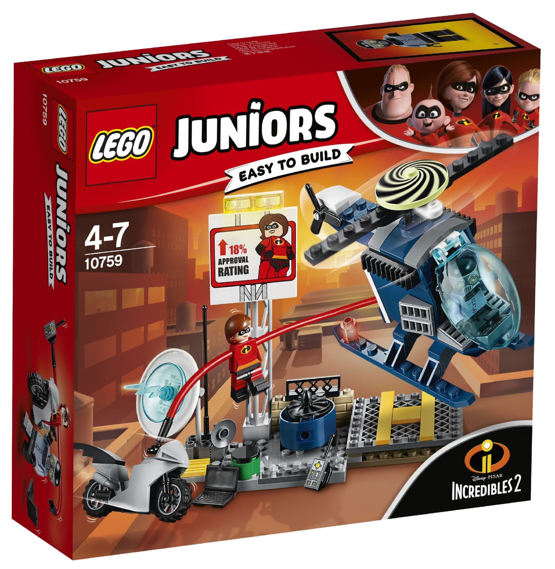 Конструктор Lego  Juniors Еластика: гонитва на даху (10759)