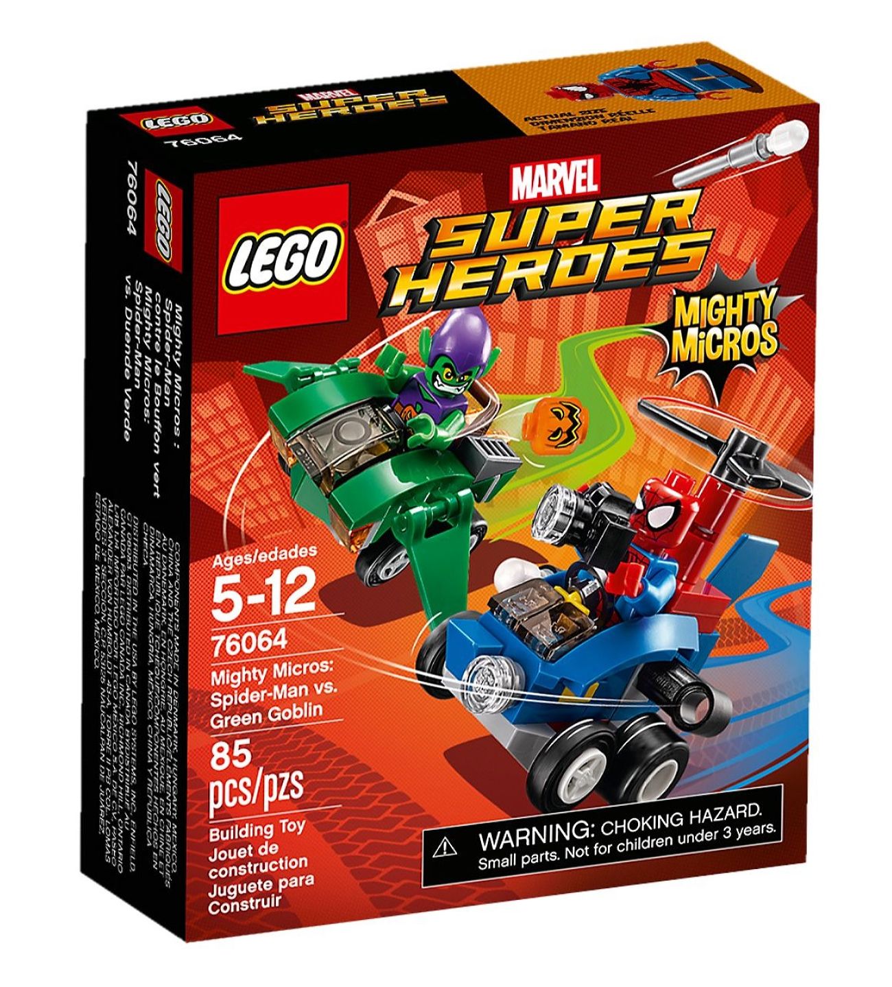Конструктор Lego Marvel Человек-паук против Зеленого гоблина (76064)
