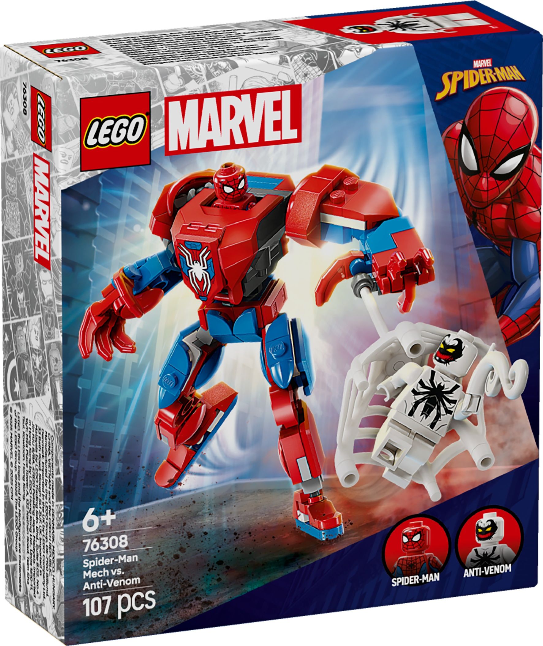 Конструктор Lego Marvel Робот Человека Паука против Анти-Венома (76308)