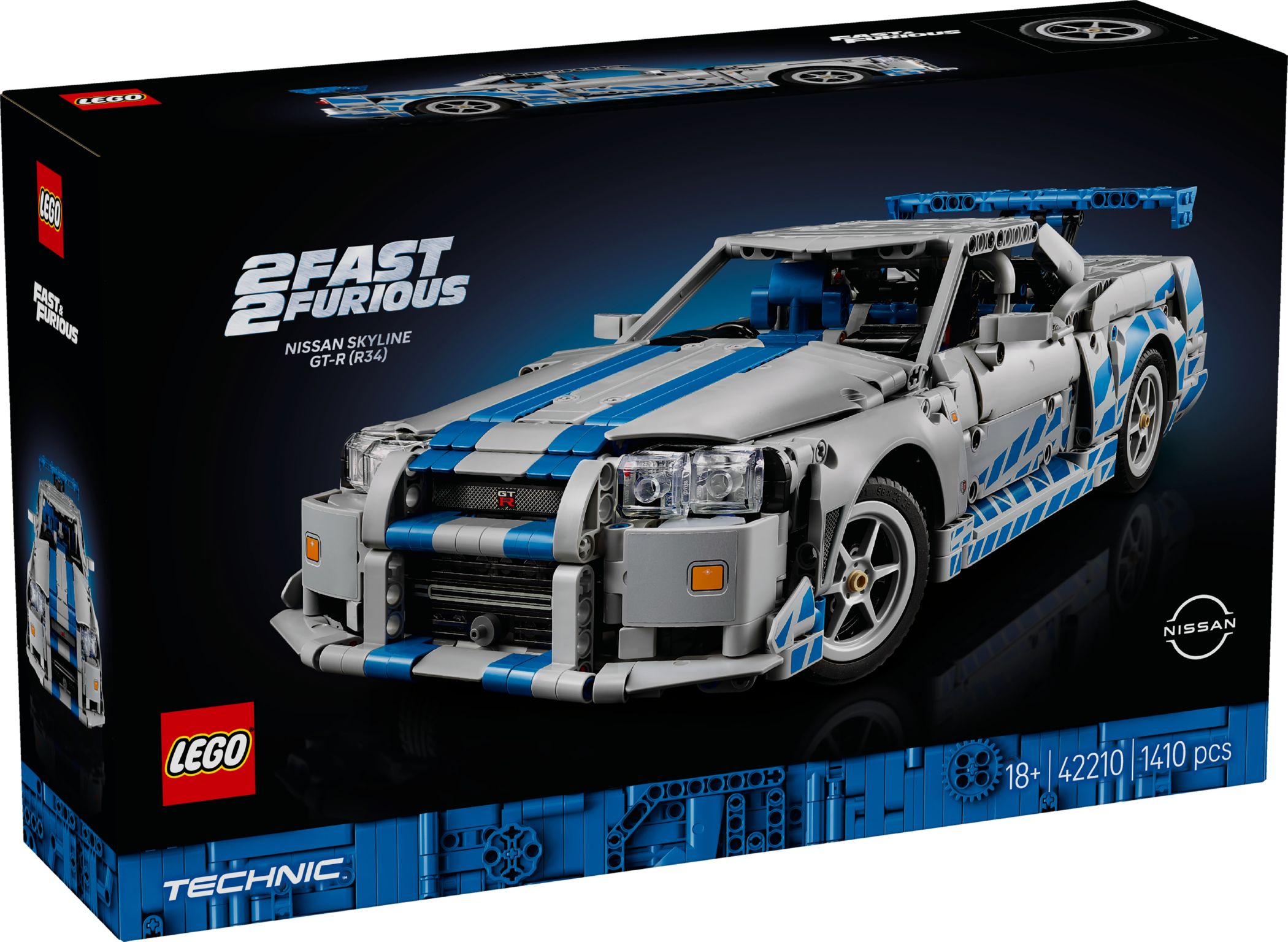 Конструктор Lego Technic Подвійний Форсаж Nissan Skyline GT-R (R34) (42210)