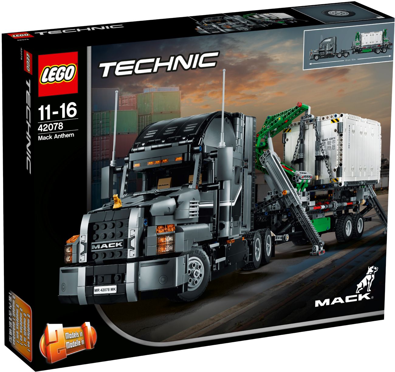 Конструктор Lego Technic Вантажівка MACK Anthem (42078)
