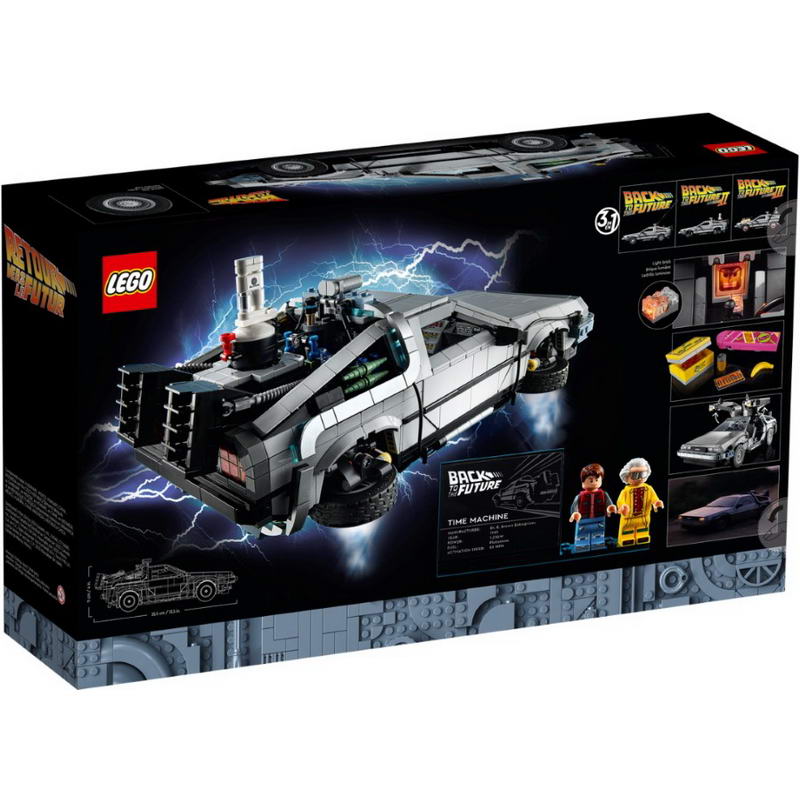 Конструктор Lego Icons Назад в будущее: Машина времени Делориан (10300) - фото 6