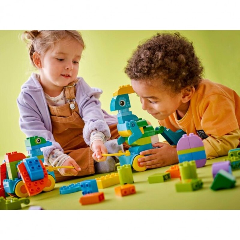 Конструктор Lego Duplo Town Динозавры на колесах 3в1 (10451) - фото 8 Конструктор Lego Duplo Town Динозавры на колесах 3в1 (10451) - фото 8