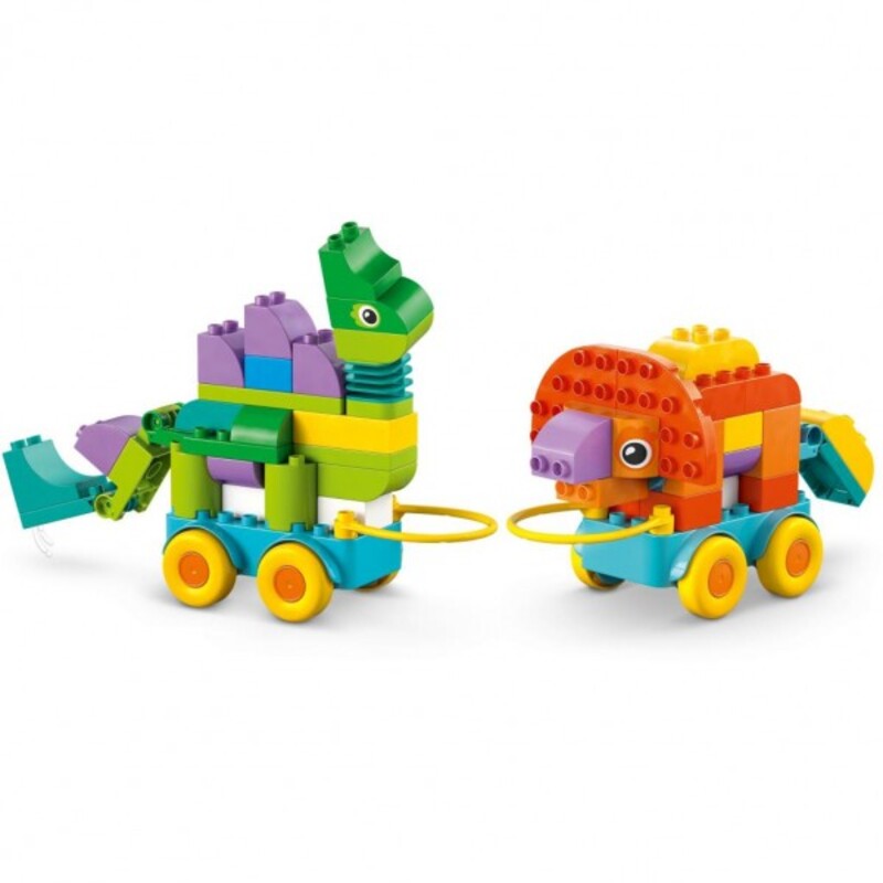 Конструктор Lego Duplo Town Динозавры на колесах 3в1 (10451) - фото 3 Конструктор Lego Duplo Town Динозавры на колесах 3в1 (10451) - фото 3