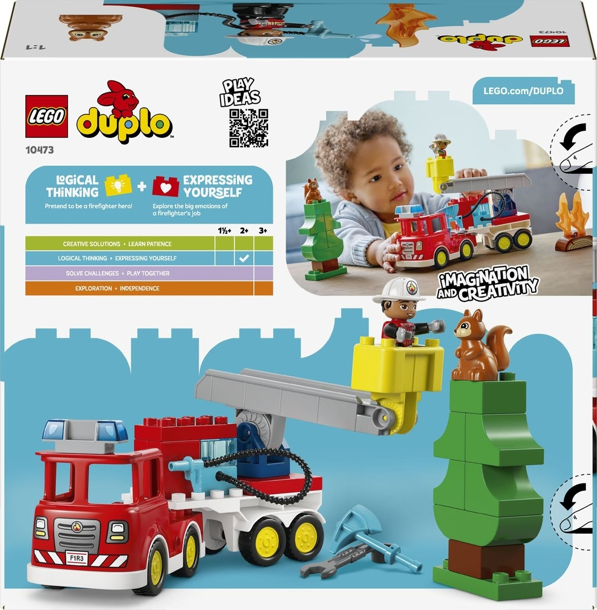 Конструктор LEGO DUPLO Town Пожежна машина зі шлангом і пожежником (10473) - фото 1