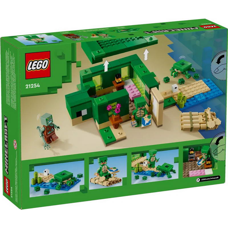 Конструктор Lego Minecraft Пляжний будинок у формі черепахи (21254) - фото 1 Конструктор Lego Minecraft Пляжний будинок у формі черепахи (21254) - фото 1