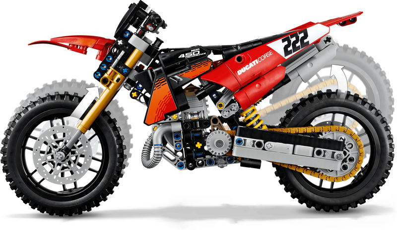 Конструктор Lego Technic Мотоцикл Ducati Desmo450 MX Factory (42238) - фото 4 Конструктор Lego Technic Мотоцикл Ducati Desmo450 MX Factory (42238) - фото 4