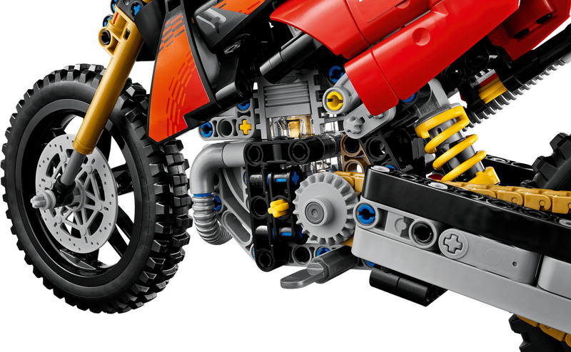 Конструктор Lego Technic Мотоцикл Ducati Desmo450 MX Factory (42238) - фото 6 Конструктор Lego Technic Мотоцикл Ducati Desmo450 MX Factory (42238) - фото 6